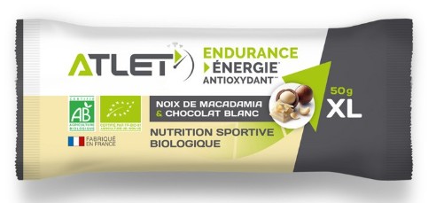 Barre énergétique biologique noix de macadamia & chocolat blanc 